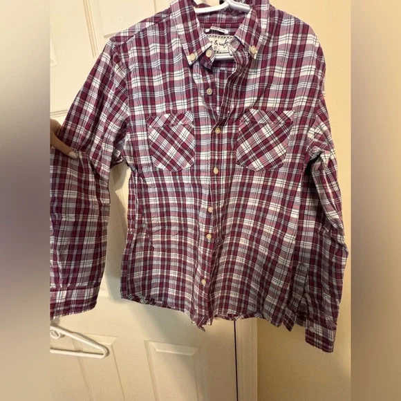 Warp + Weft Red and Blue Plaid Shirt - Picture 2 of 5